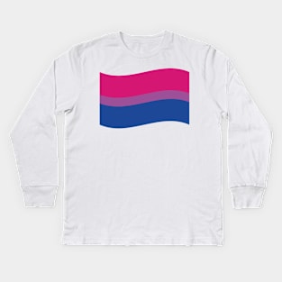 Bi pride flag Kids Long Sleeve T-Shirt